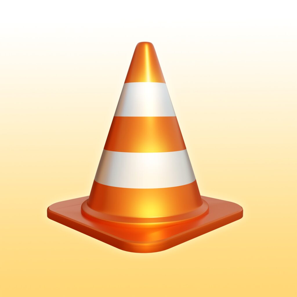 Traffic Cone 3D Render Image